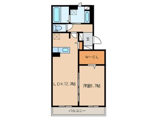 D-room空港西の物件間取画像